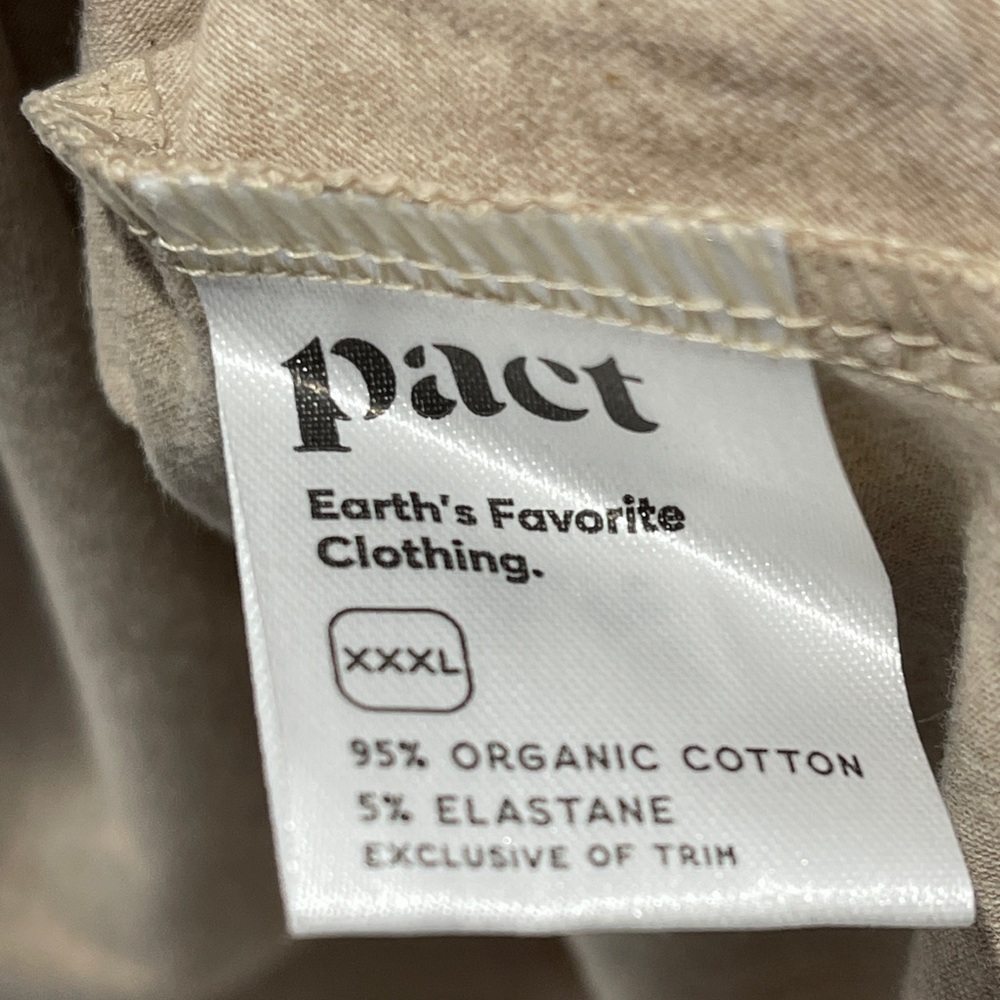 Pact Organic Cotton 3/4 Sleeve Fit-and-Flare Midi Party Dress Wheat Heather XXXL - Picture 8 of 9